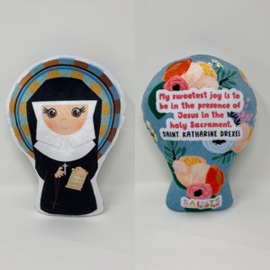 Saint Katharine Drexel Stuffed Doll. Saint Gift. Easter Gift. Baptism. Catholic Baby Gift. Katharine Children&#39;s Doll. Saint Katharine gift.