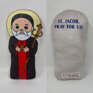 Saint Jacob Stuffed Doll. Saint Gift. Easter Gift. Baptism. Catholic Baby Gift. Saint Jacob stuffed Gift. Saint Jacob Doll.
