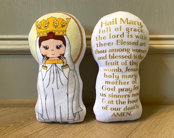 Our Lady of Knock Stuffed Saint Doll. Saint Gift. Easter Gift. Baptism. Catholic Baby Gift. Hail Mary Gift. Our Lady Children's Doll