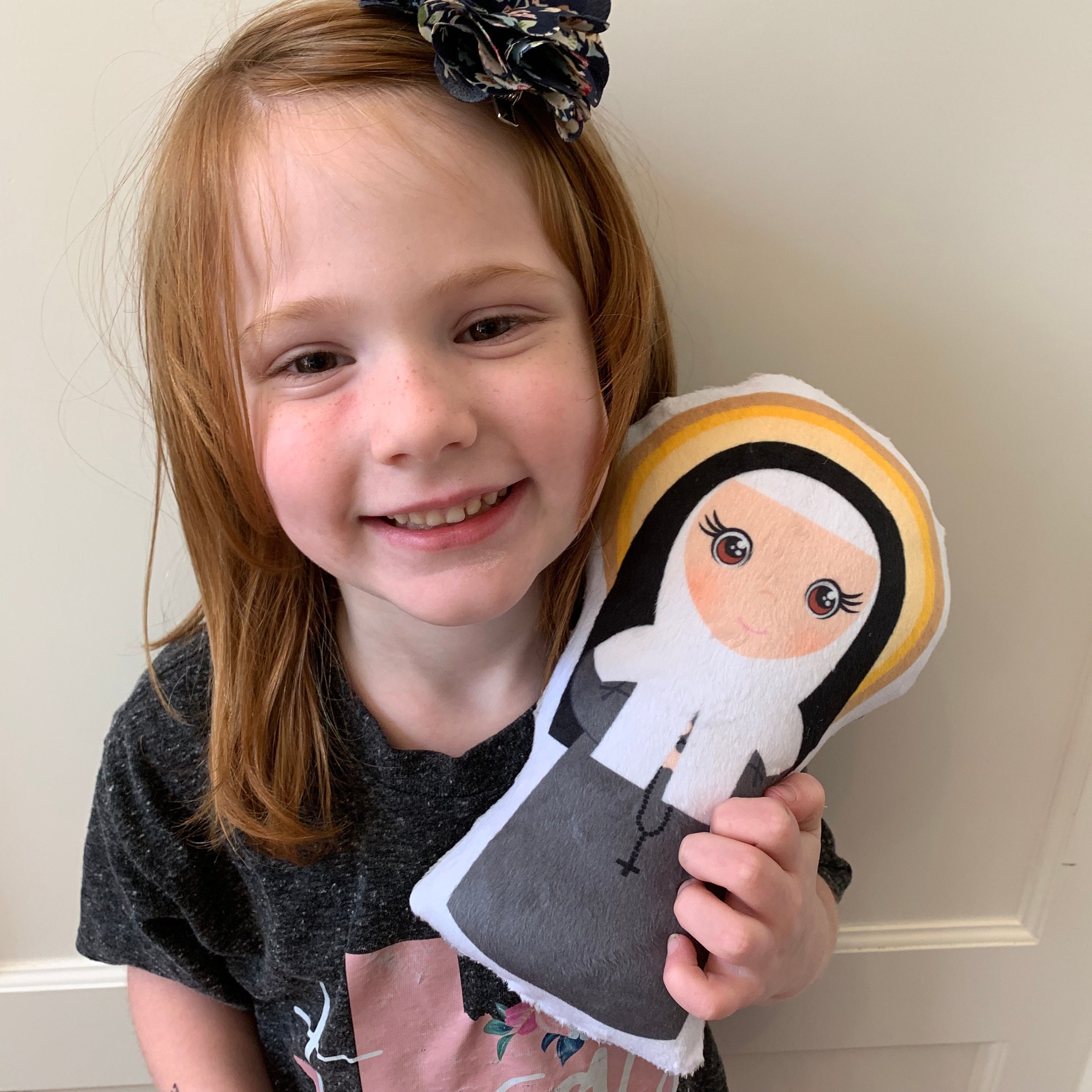 St. Bernadette Stuffed Saint Doll. Saint Gift. Easter Gift. Baptism