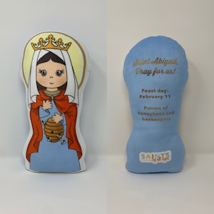 Saint Abigail Stuffed Saint Doll. Saint Gift. Easter Gift. Baptism. Catholic Baby Gift. Saint Abigail Gift. St. Abigail Doll.