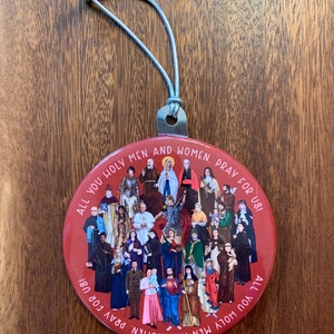 Catholic Saints Christmas Ornament 2. Baptism Gift. Mary, St. Michael ...