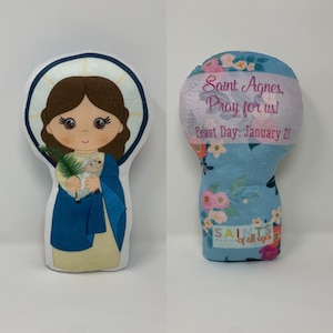 St. Agnes Stuffed Saint Doll. Saint Gift. Easter Gift. Baptism. Catholic Baby Gift. Saint Agnes Gift. St. Agnes Children&#39;s Doll.