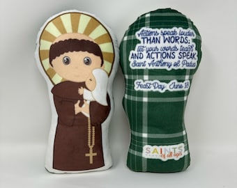 St. Anthony of Padua Stuffed Saint Doll. Saint Gift. Easter Gift. Baptism. Catholic Baby Gift. Saint Anthony Gift. St. Anthony of Padua Doll