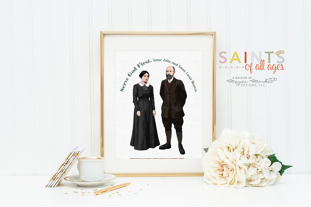 Saint Zelie & Louis Martin Poster Print. St. Zelie and Louis Wall Art ...