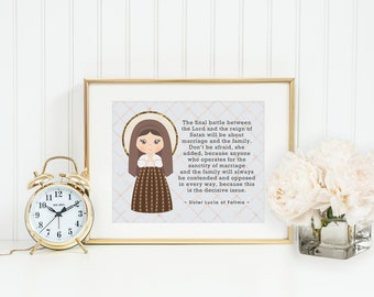 Sister Lucia of Fatima Sacrifice Prayer print. Sister Lucia Print. The Final Battle between. Baptism Gift. Holy Communion. Sister Lucia gift