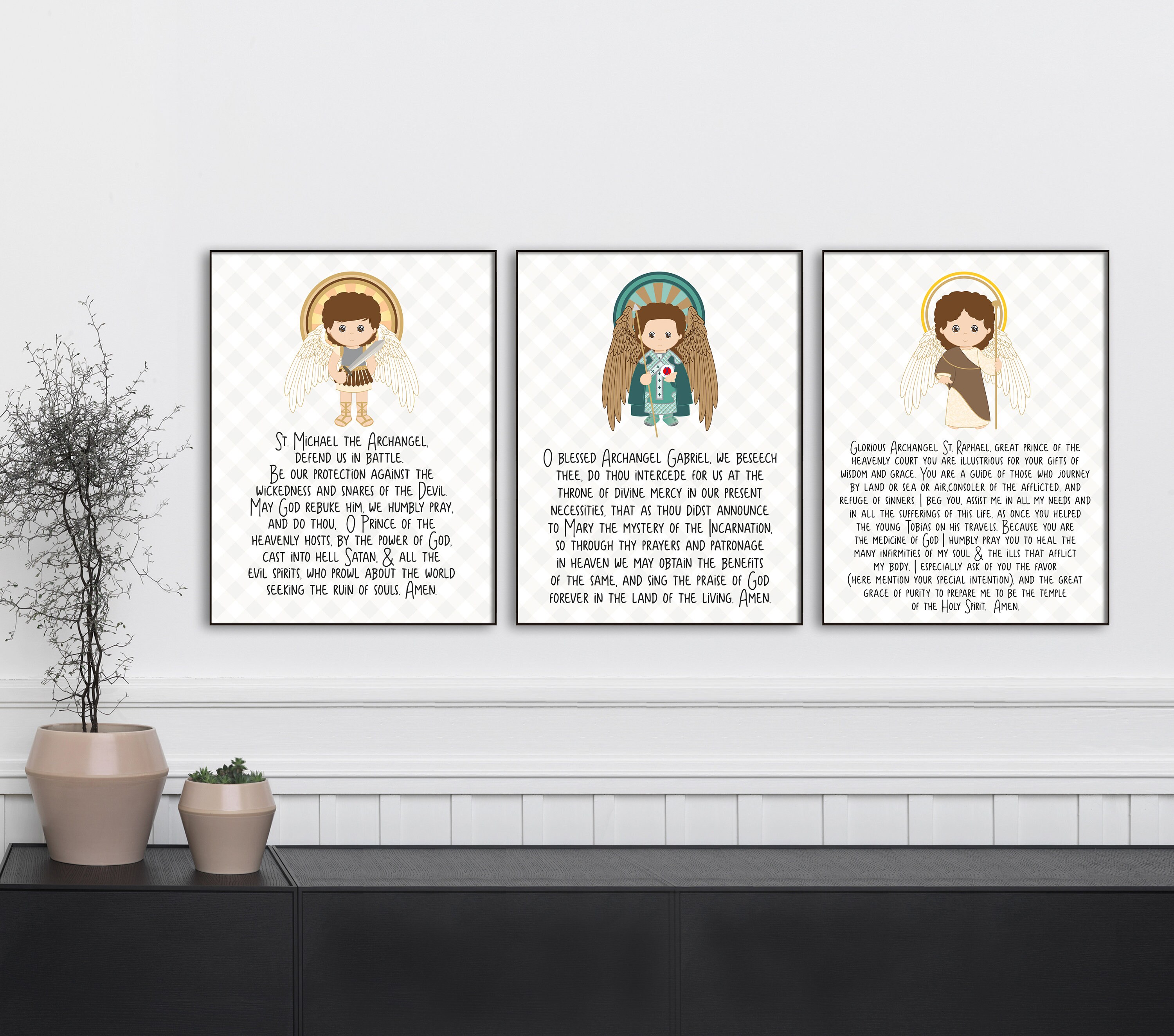 Archangel Prayer Print Set. St Raphael Prayer Saint Michael - Etsy