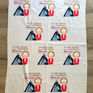 JPII Life with Christ is a wonderful adventure Ultra soft baby Towel. 30x40” Catholic Saint Quote Towel. Baptism Gift. Catholic