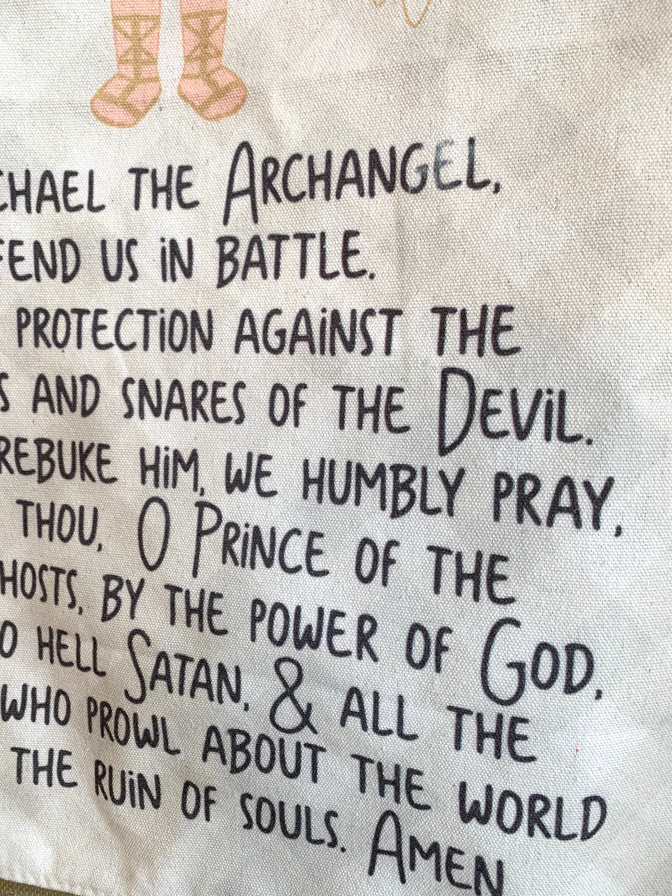 Saint Michael the Archangel Canvas Wall Hanging. Saint Michael Canvas