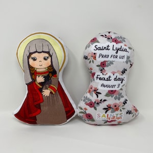 Saint Lydia Stuffed Doll. Saint Gift. Easter Gift. Baptism. Catholic Baby Gift. Lydia Children&#39;s Doll. Saint Lydia gift.