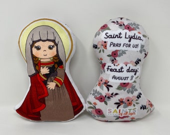 Saint Lydia Stuffed Doll. Saint Gift. Easter Gift. Baptism. Catholic Baby Gift. Lydia Children's Doll. Saint Lydia gift.