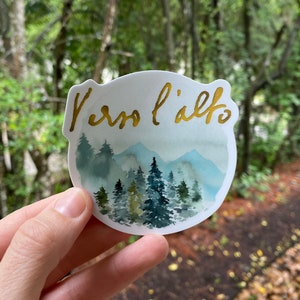 3&quot; Vinyl Waterproof Saint quote Stickers. Verso l&#39;alto Water bottle Saint Sticker. Frassati Verso a&#39;lto decal. Saint Decal. Catholic Gift.