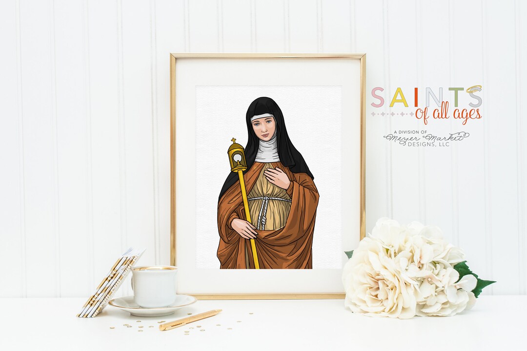 Saint Clare of Assisi Poster Print. St. Clare Wall Art Poster. First ...