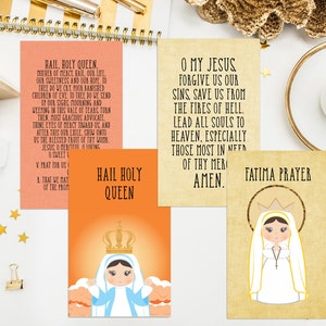 Set of 12 My Catholic Prayers Card Set. Kid Catholic Prayer cards. First Communion. Baptism Gift. Catholic Gift. 3x5 Catholic Prayer Set. image 6