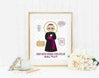 Saint Oscar Romero poster print. St. Oscar Romero Wall Art. First Communion. Kids Room Prayer Poster. Catholic Poster. Baptism Gift