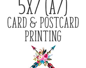 5x7 Card & Postcard Printing. Doubled Sided 5x7 Cards. Ice Pearl, Double Thick Cards, Triple Thick Card Printing. Add to Digital Design.