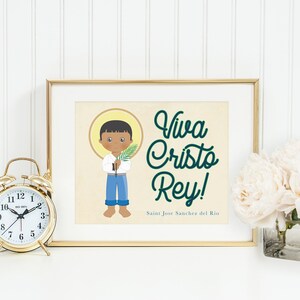 Saint Jose Sanchez del Rio print. St. Jose Sanchez del Rio Wall Art Poster. First Communion. Kids Room. Prayer Poster. Catholic Baptism Gift