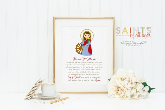 Saint Catherine of Alexandria Prayer Poster Print. First - Etsy