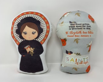 St. Elizabeth Ann Seton Stuffed Saint Doll. Saint Gift. Easter Gift. Baptism. Catholic Baby Gift. Saint Elizabeth Gift. St. Elizabeth Doll.