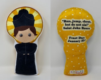 Saint John Bosco Stuffed Doll. Saint Gift. Easter Gift. Baptism. Catholic Baby Gift. St John Bosco Children's Doll. Saint John gift