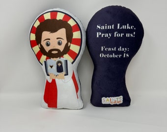 Saint Luke Stuffed Doll. Saint Gift. Easter Gift. Baptism. Catholic Baby Gift. St Luke Children's Doll. Saint Luke gift