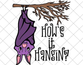 Bat how's it hangin SVG Cut File