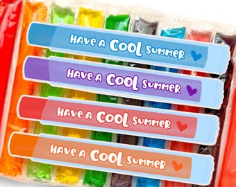 Popsicle Printable Gift Tags |  Summer | End of School Year Party Favor | Instant Download