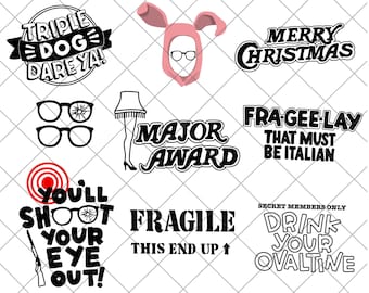 A Christmas Story Cut File Bundle  (Digital Download)