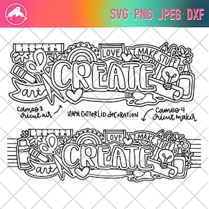 Fichier de décoration de couvercle de coupeur de vinyle CRÉER