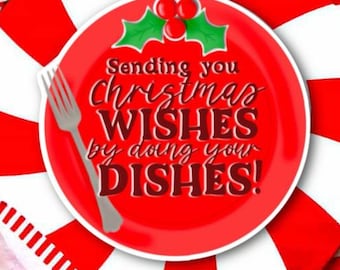 Christmas Dishes Gift Tags Printables