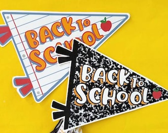 Back to School Pennant Flag Printable | First Day of School Classroom Decor  | Instant Download