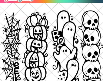 Halloween cut file for candles or tumblers