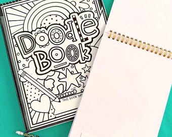Doodle Book Printable Activity for Kids | Drawing Prompt Pages | Screen-Free Kids Art | Travel Boredom
