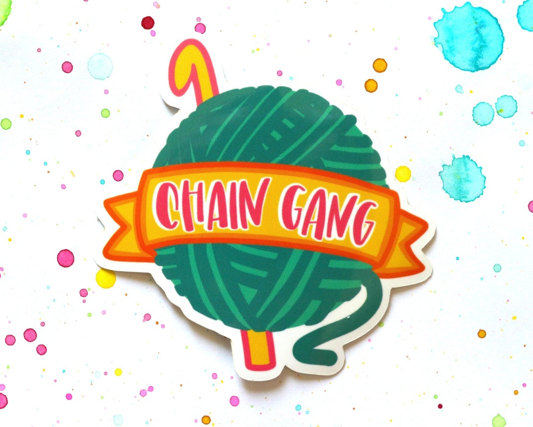 Crochet Chain Gang Sticker - Etsy