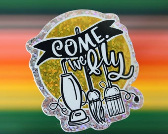Sticker scintillant Come We fly