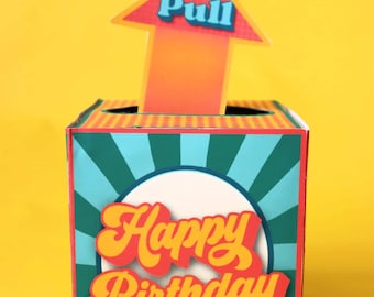 Happy Birthday | Money Pull Box Printable | Instant Download