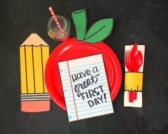 First day of school table setting printables