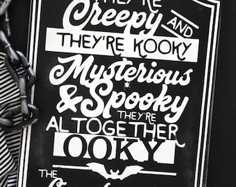 Creepy Kooky Mysterious Spooky Halloween Sign Printable | Spooky Family Porch Decor |