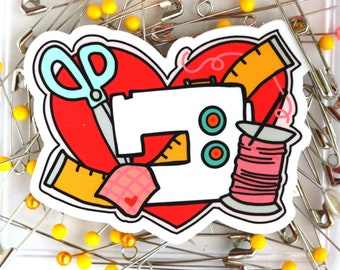 Sticker passion de la couture : décoration de chambre