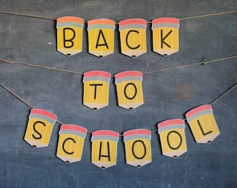 Back to school Pencil banner