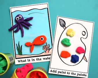 Play Dough coloring Activity Mats printables
