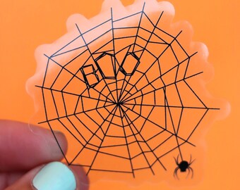 Clear Spiderweb Sticker