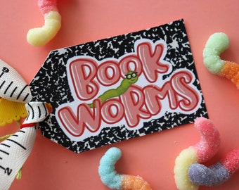 Book worm tag