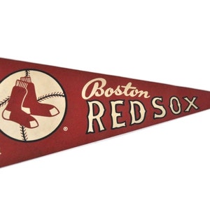 Boston Red Sox Pennant 80s World Champions Sports Baseball MA Massachusetts Dad Gift Felt USA