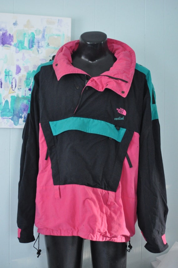 magenta north face jacket