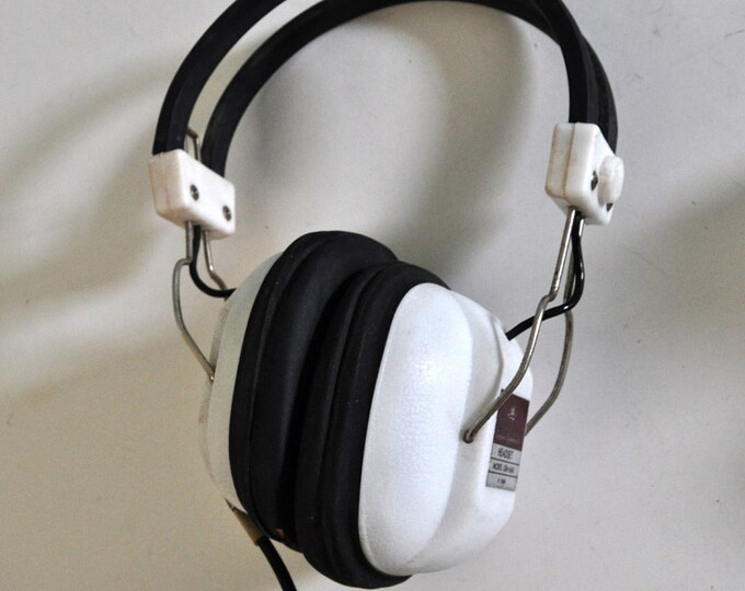 Vintage 60s 70s Headphones Audio Radio Equipment Working Nicely or Display Piece Use With Ipod
