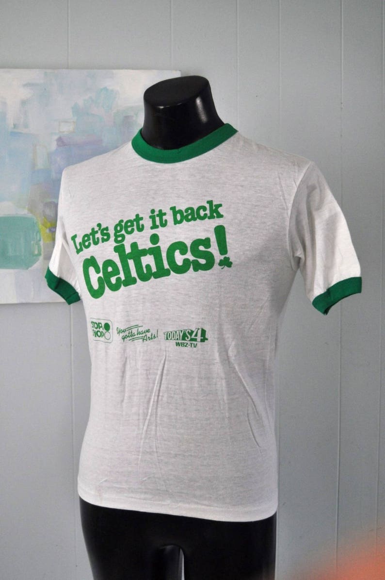 white celtics shirt