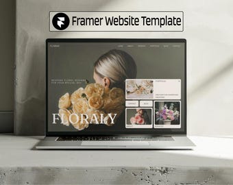 Framer Florist & Photographer Website Template | Portfolio Website Template | Small Business Website Template | Custom Website Design