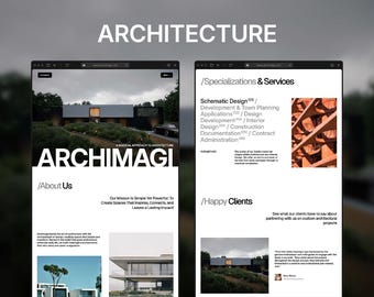 Elegante websitesjabloon voor architectuur en interieurontwerp | Aanpasbare website voor vastgoedstylisten en architecten