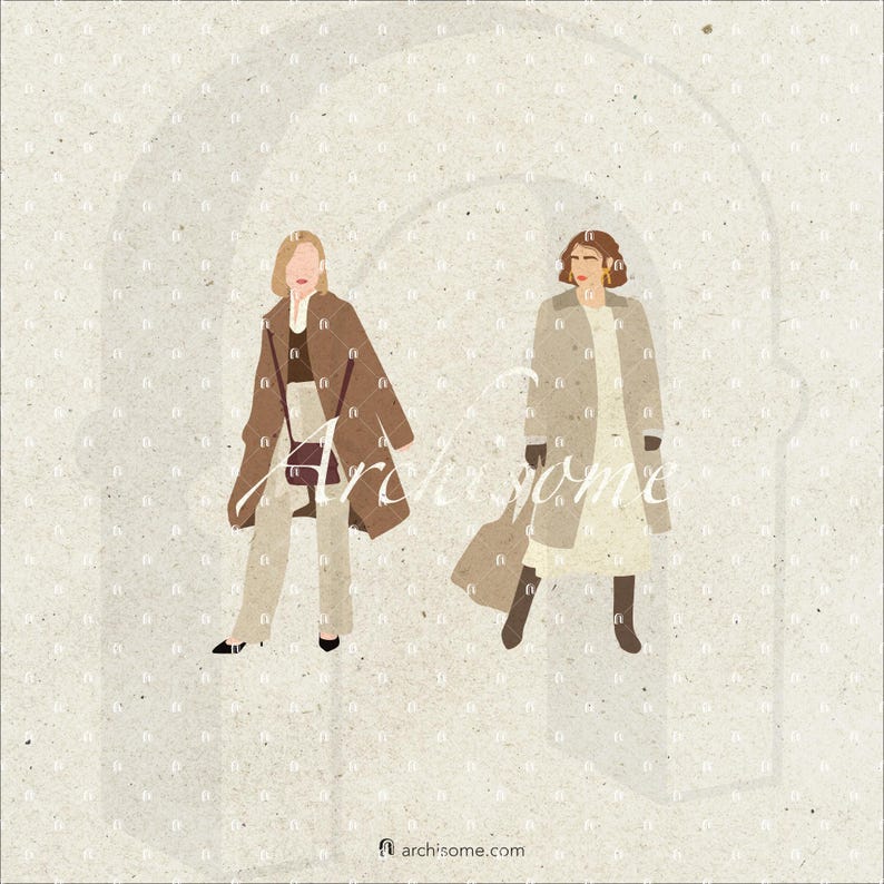 Flat Vector Standing Fall People Clipart 1, AI SVG PNG Pdf, Cutout ...